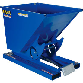 Steel Light Duty D-Style Self Dumping Hopper, 1/2 Cu. Yd., 2000 lb. Capacity, Blue view 2