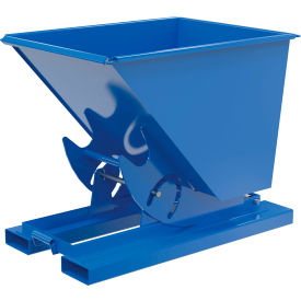 Steel Light Duty D-Style No Bump & Dump Hopper, 1/2 Cu. Yd., 2000 lb. Capacity, Blue view 2