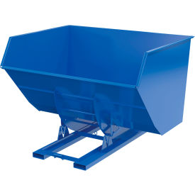 Vestil Manufacturing D-500-HD-NB Vestil™ Heavy Duty No Bump & Dump Hopper, Steel, 5 Cu. Yd., 6000 lb. Capacity, Blue image.