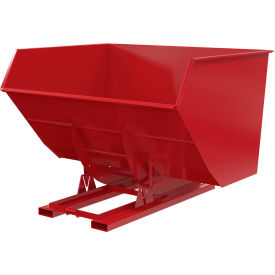 Vestil Manufacturing D-500-HD-NB-SR Vestil™ Heavy Duty No Bump & Dump Hopper, Steel, 5 Cu. Yd., 6000 lb. Capacity, Soda Red image.
