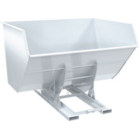 Vestil Manufacturing D-500-HD-NB-WHT Vestil™ Heavy Duty No Bump & Dump Hopper, Steel, 5 Cu. Yd., 6000 lb. Capacity, White image.