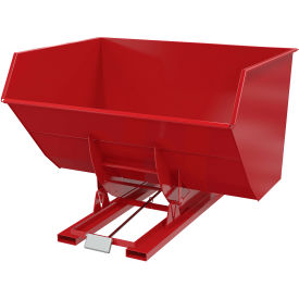 Steel Heavy Duty D-Style Self Dumping Hopper, 5 Cu. Yd., 6000 lb. Capacity, Soda Red view 2