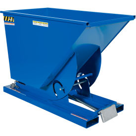 Vestil Steel Heavy Duty D-Style Self Dumping Hopper 3/4 Cu. Yd. 6000 lb. Capacity Blue 