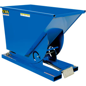 Vestil Steel Light Duty D-Style Self Dumping Hopper 3/4 Cu. Yd. 2000 lb. Capacity Blue 