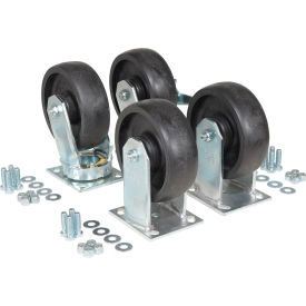 Vestil 6" x 2" Glass-Filled Nylon Caster Kit For D Style & R Style Hoppers 8000 lb. CapBlack 