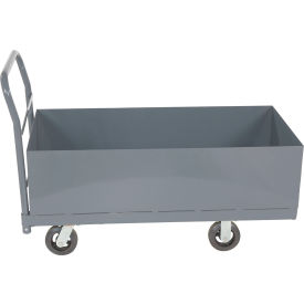 Vestil Steel Heavy Duty Deep Box Platform Truck 5" Phenolic Casters 52" x 24" 2000 lb. Cap. 