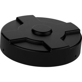 Low Density Polyethylene Drum Cover For 55 Gallon Closed Head Drum, Black view 2