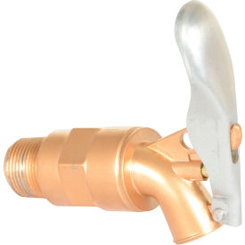Vestil Brass Plated Aluminum Manual Drum Faucet with Lockable Handle 3/4" Bung 
