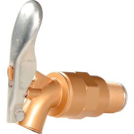 Vestil Brass Plated Zinc Manual Drum Faucet with Lockable Handle 3/4" Bung 