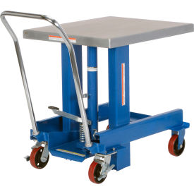 Steel Ergonomic Manual Die Table, 24" x 30" x 48" Platform, 2000 Lb. Capacity, Blue view 2