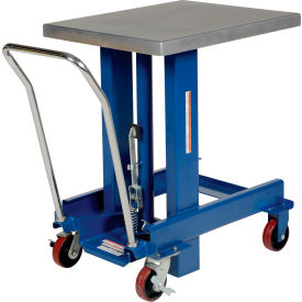 Steel Ergonomic Manual Die Table, 24" x 30" x 60-3/4" Platform, 2000 Lb Capacity, Blue view 2