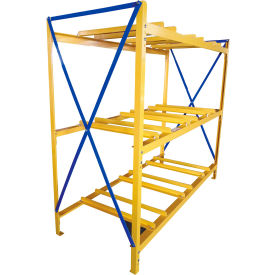 Horizontal 9 Drum Storage Rack, 7200 lb Capacity, 85-15/16"W x 34-13/16"D x 74-9/16"H view 2