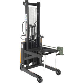 Vestil Portable Drum Lifter-Positioner 63" 12V DC Lift Manual Rotate Clamp Cradle DRUM-LRT-DC