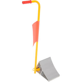 Vestil Aluminum Wheel Chock with Handle & Flag 11-7/8"L x 16-9/16"W x 38"H 