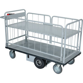 Vestil Electric Material Handling Cart w/Sides 1 Shelf 68-7/8"L x 28-3/4"W 1500 lb. Cap. 