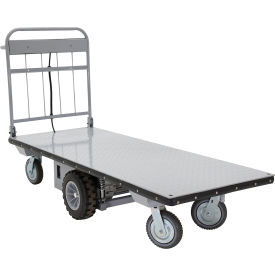 Vestil Steel Electric Material Handling Cart No Sides 81-1/8"L x 28"W 2000 lb. Capacity 