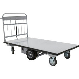Vestil Steel Electric Material Handling Cart No Sides 82"L x 36"W 2000 lb. Capacity 