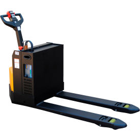 Steel Electric Pallet Truck with Batteries, 4500 lb Capacity, 27"W x 48"L Forks view 2