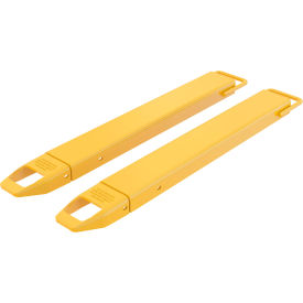 Steel Fork Extensions, 4"W x 42"L, 4000 lb. Capacity, Yellow view 2