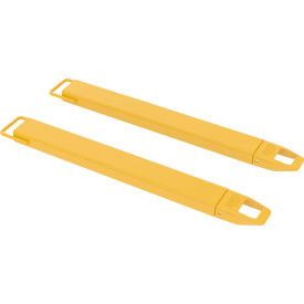 Steel Fork Extensions 4"W x 48"L, 4000 lb. Capacity, Yellow view 2