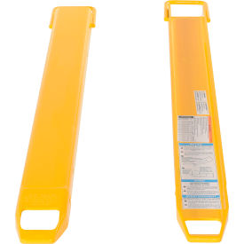Steel Fork Extensions 4"W x 54"L, 4000 lb. Capacity, Yellow view 2
