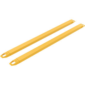 Steel Fork Extensions 4"W x 96"L, 4000 lb. Capacity, Yellow view 2