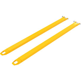 Steel Pin Style Fork Extensions 4"W x 96"L, 4000 lb. Capacity, Yellow view 2