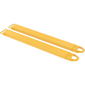 Steel Fork Extensions 5"W x 60"L, 4000 lb. Capacity, Yellow view 2
