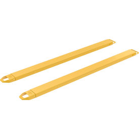 Steel Fork Extensions 5"W x 90"L, 4000 lb. Capacity, Yellow view 2