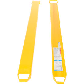 Steel Fork Extensions 5"W x 96"L, 4000 lb. Capacity, Yellow view 2