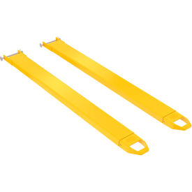 Steel Pin Style Fork Extensions 6"W x 72"L, 4000 lb. Capacity, Yellow view 2