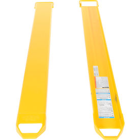 Vestil Steel Fork Extensions 6"W x 84"L 4000 lb. Capacity Yellow 
