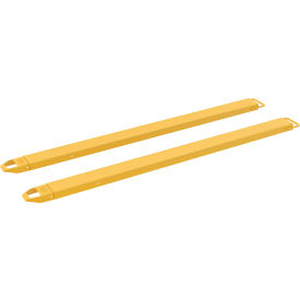 Steel Fork Extensions 6"W x 96"L, 4000 lb. Capacity, Yellow view 2
