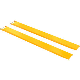 Steel Pin Style Fork Extensions 7"W x 96"L, 4000 lb. Capacity, Yellow view 2