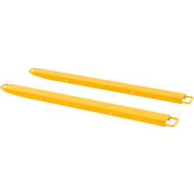 Vestil Steel High Strength Fork Extensions 4"W x 63"L 4000 lb. Capacity Yellow 