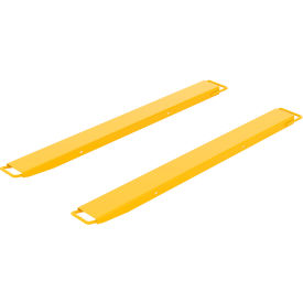 Vestil Steel High Strength Fork Extensions 5"W x 63"L 4000 lb. Capacity Yellow 