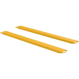 Vestil Steel High Strength Fork Extensions 5"W x 96"L 4000 lb. Capacity Yellow 