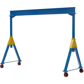 Fixed Steel Knock Down Gantry Crane w/ Ductile Steel Casters, 15'W x 10-1/4'H, 10000 lb. Cap view 2