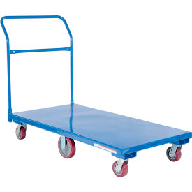 Vestil Steel Flat Bed Cart 5" Polyurethane Casters 68" x 30" 2000 lb. Capacity 