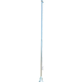 Stainless Steel Flagpole, Includes Rope, Rope Cleat & Top Pulley, 20'H, Silver view 2