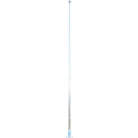 Stainless Steel Flagpole, Includes Rope, Rope Cleat & Top Pulley, 25'H, Silver view 2