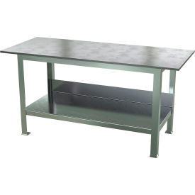 Steel Fixture Welding Table, 72'W x 30"D x 36-1/4"H, Silver view 2