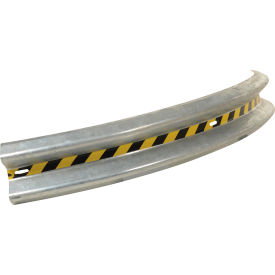 Bolt-On Curved Steel Guard Rail 8'L x 61"" Radius Galvanized
