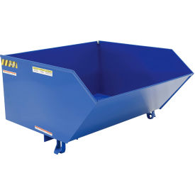 Vestil Steel Medium Duty H-Style Low Profile Self Dumping Hopper 1 Cu. Yd 4000 lb. Cap Blue 