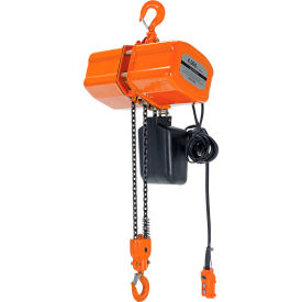 Vestil Manufacturing H-4000-1 Vestil™ Economy Electric Chain Hoist, 2 Ton Capacity, 15 Lift, 8.5 FPM, 220V image.