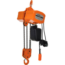 Vestil Manufacturing H-6000-1 Vestil™ Economy Electric Chain Hoist, 3 Ton Capacity, 15 Lift, 5.5 FPM, 440V image.