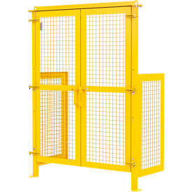 Vestil Steel Hydraulic Box Dumper Gate 33-1/4"L x 72-1/4"W x 92-3/4"H Yellow 