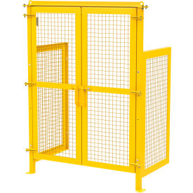 Vestil Steel Hydraulic Box Dumper Gate 41-1/2"L x 72-1/4"W x 92-3/4"H"H Yellow 