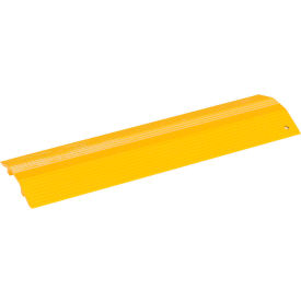 Vestil Manufacturing HCR-24-Y Extruded Aluminum Hose & Cable Crossover, Yellow, 24" x 7-1/8" x 1-1/16" image.