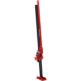 Vestil Cast Iron Heavy Duty Ratchet Farm Jack 42" Raised Height 7000 lb. Capacity Red 